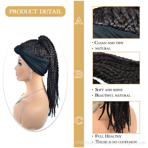 Wholesale Hot Selling High Quality Heat Resistant Afro Braid Wigs Synthetic Hair Wigs With Highlights For Black Women